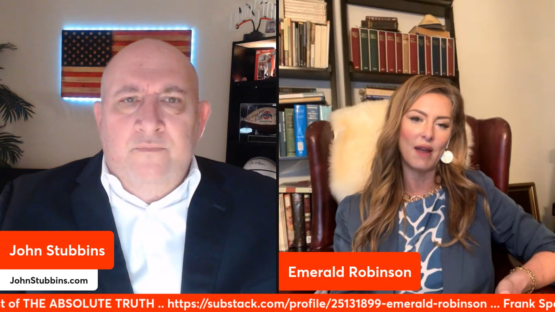 INDIVISIBLE with John Stubbins S3 E7 - Emerald Robinson / Host of: THE ABSOLUTE TRUTH